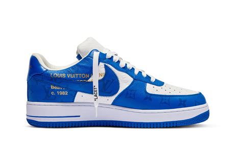 louis vuitton nike air force 1 low blue|louis vuitton air force 1 low.